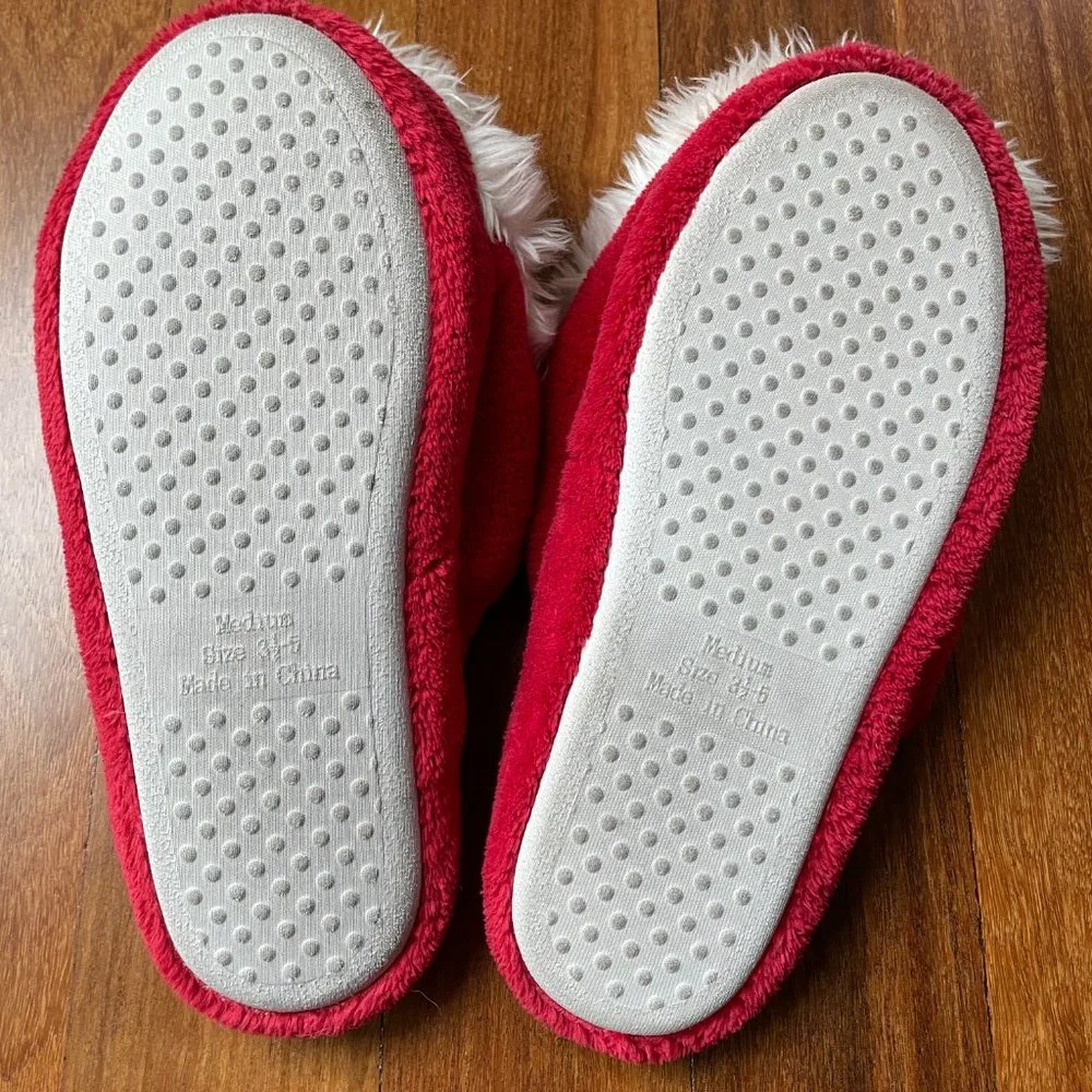 American Girl Coconut Plush Dog Slippers - Sz M 3.5-5